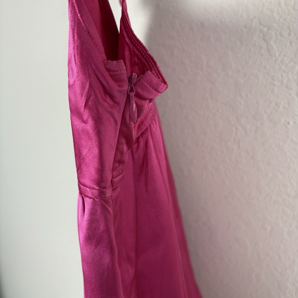 INC international Sz 2 100% Silk Cami Tank Top Babydoll Y2k Pink Fairy Coquette - Picture 4 of 5